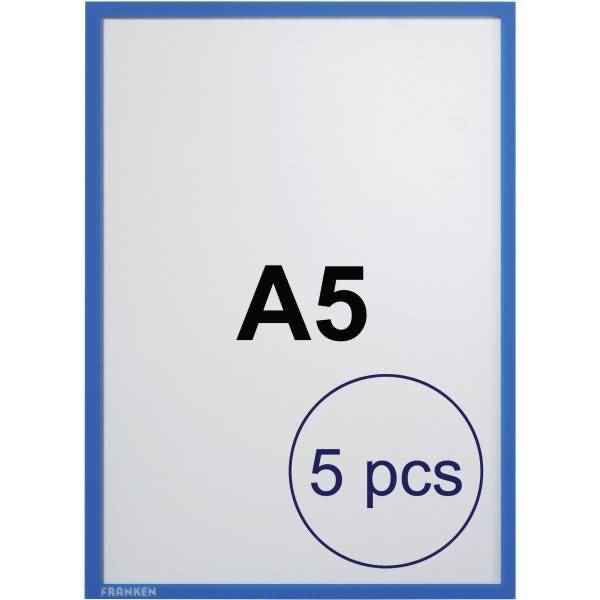 Dokumentenhalter magnetisch A5 blau VE=5 Stück-1