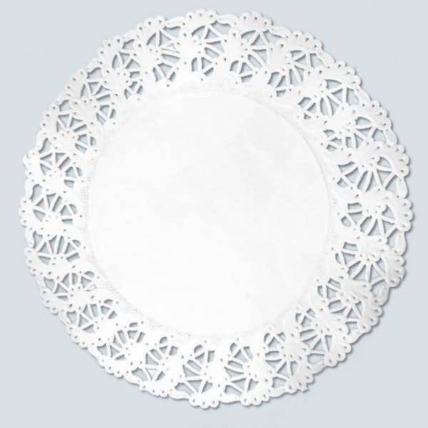 Tortenspitzen rund DM 18cm VE=250 Stück hochweiß