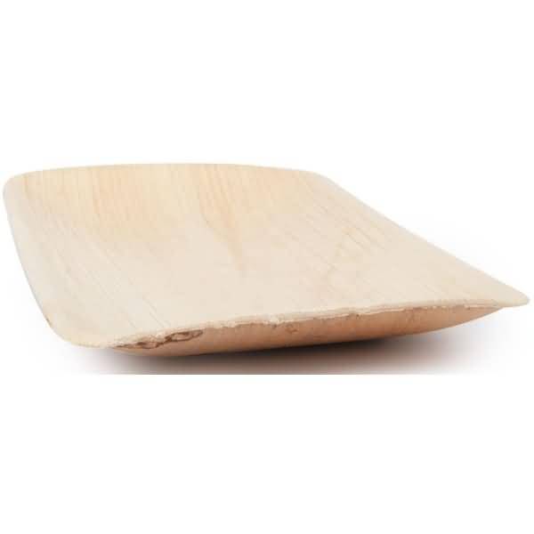 Einweg-Teller Palmblatt rechteckig 24x15,5x1,5cm VE=25 Stück natur-0
