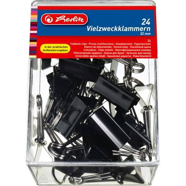 Vielzweckklammern 32mm VE=24 Stück schwarz-0