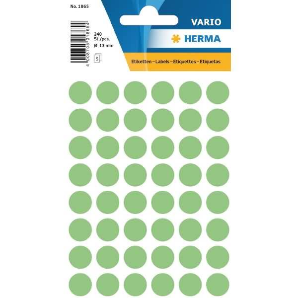 Vielzweck-Etiketten 13mm grün VE=240 Stück-0