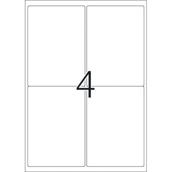 Herma 4250 Adress-Etiketten 99.1 x 139 mm Papier Weiß 400 St. Permanent haftend Tintenstrahldrucker, Laserdrucker, Farbl-1