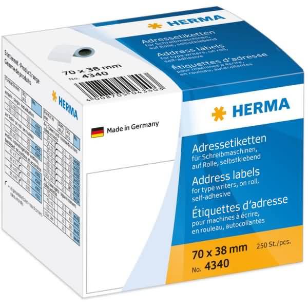 Adress-Etiketten 70x38mm auf Rolle VE=250 Stück