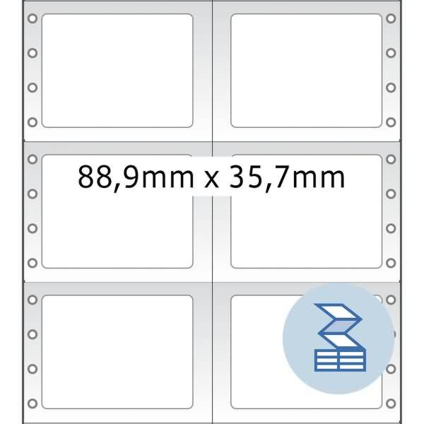 Computeretiketten endlos 88,9x35,7mm 2-bahnig VE=8000 Stück-1