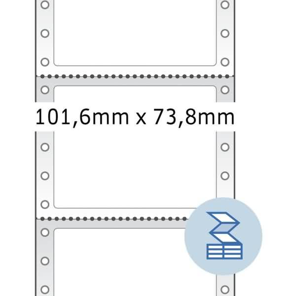 Computeretiketten endlos 101,6x73,8mm 1-bahnig perforiert VE=2000 Stück-1