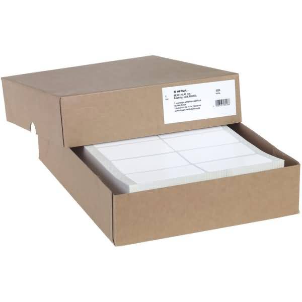 Computeretiketten endlos 88,9x48,4mm 2-bahnig VE=6000 Stück-0