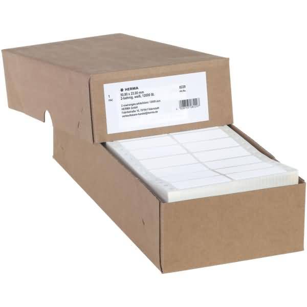 Computeretiketten endlos 50,8x23,0mm 2-bahnig VE=12000 Stück-0