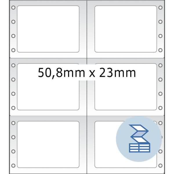Computeretiketten endlos 50,8x23,0mm 2-bahnig VE=12000 Stück-1