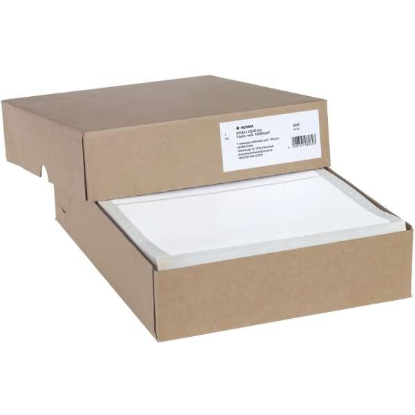 Computeretiketten endlos 210,82x150mm 1-bahnig perforiert VE=1000 Stück