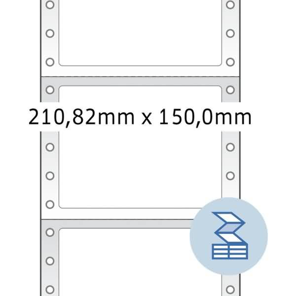 Computeretiketten endlos 210,82x150mm 1-bahnig perforiert VE=1000 Stück-1