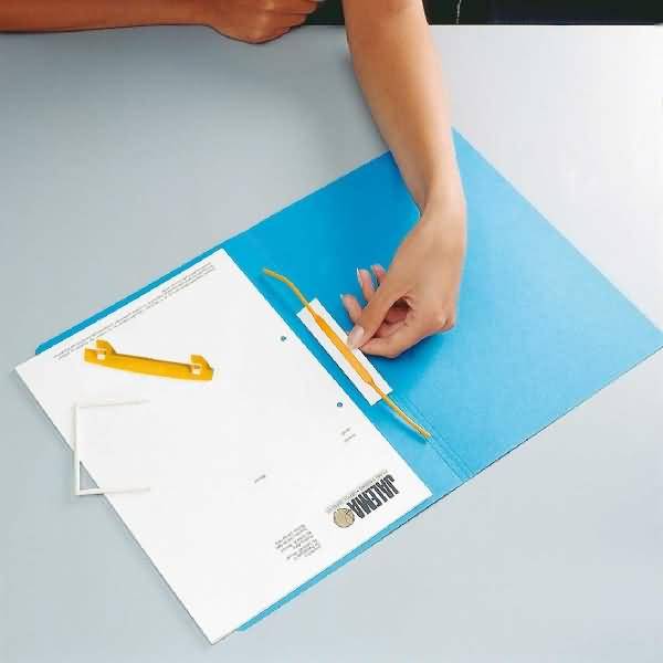 Abheftmechanik JalemaClip-Stickup gelb/weiß VE=100 Stück-1