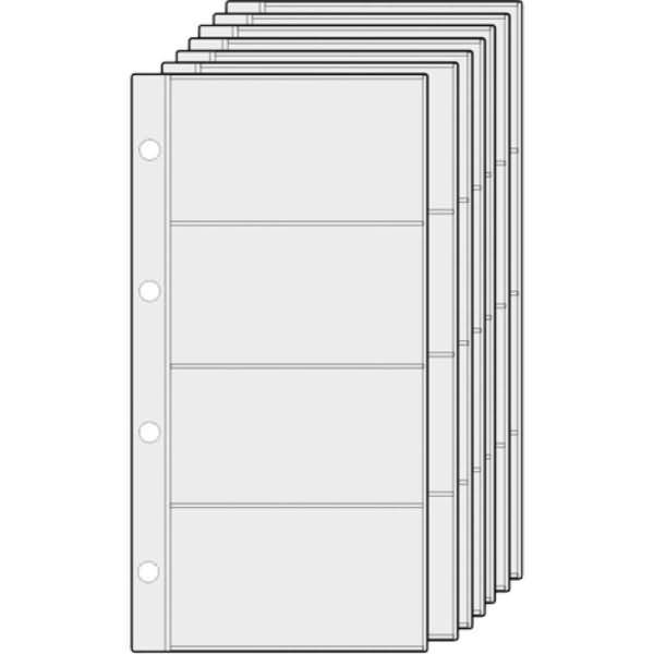 Ersatzeinlage für Visitenkartenringbuch 11x23,5cm transparent VE=10 Stück-0