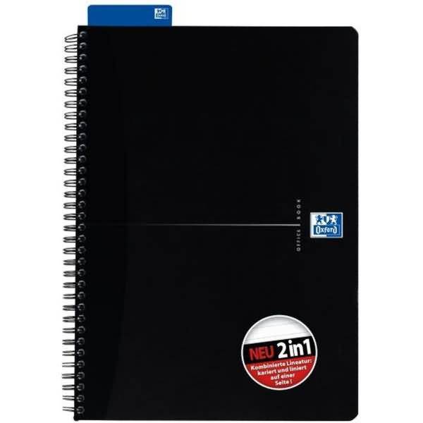 Collegeblock Smart Black A4+ kariert/liniert 70 Blatt schwarz-0