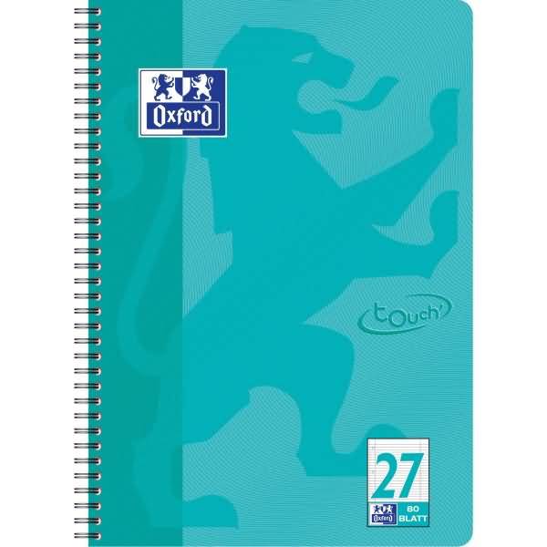 Collegeblock Touch A4+ liniert 80 Blatt Optik-Paper aqua-0