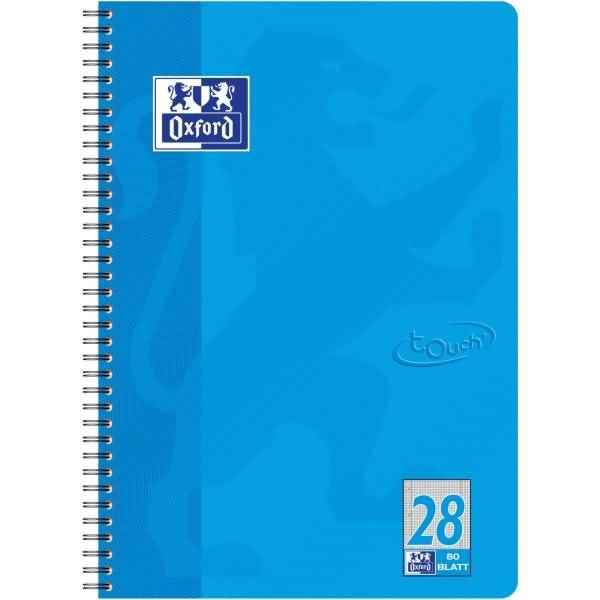 Collegeblock Touch A4+ kariert 80 Blatt Optik-Paper meerblau-0