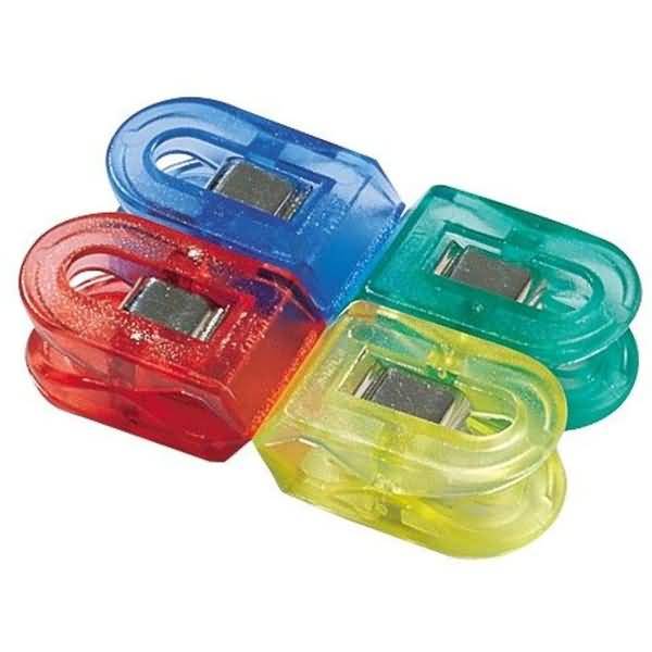 Briefklemmer Multi Clip Liliput 15x25mm VE=4 Stück Kristallfarben sortiert