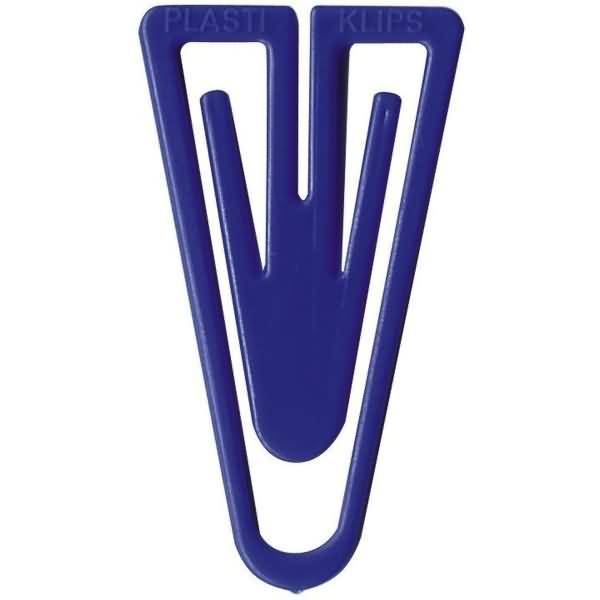 Büroklammern Plastiklips 35mm VE=100 Stück blau