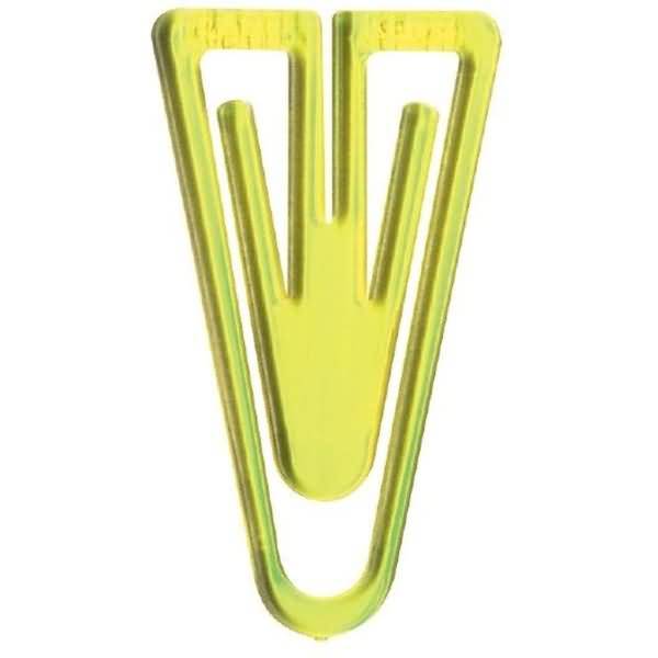 Büroklammern Plastiklips 60mm VE=10 Stück kristallgelb