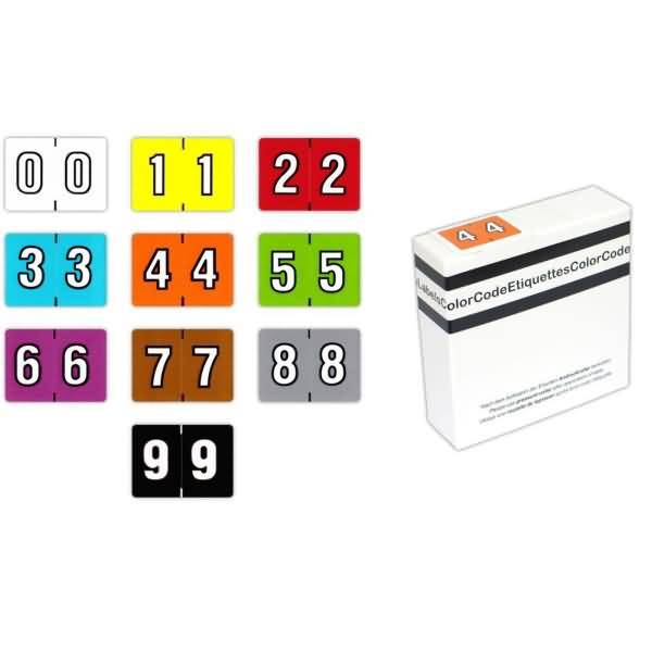 Color Ziffern-Signale 0 (Farbsystem Leitz/Elba) weiß VE=500 Stück-0