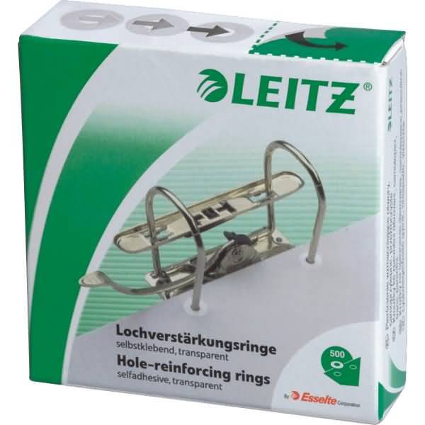 Lochverstärkungsringe weiß transparent selbstklebend VE=500 Stück-0