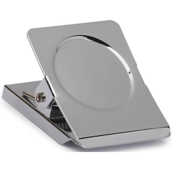 Papier-Klemmer mit Magnet 40mm hellsilber Beutel mit Kopfkarte VE=2 Stück-0