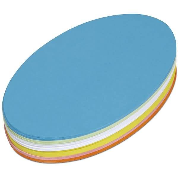 Moderationskarten Oval 110x190mm sortiert VE=120 stück