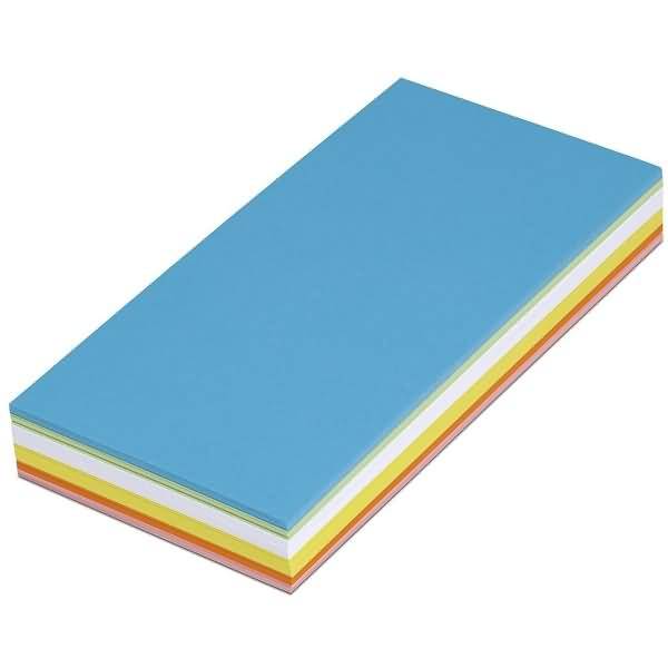 Moderationskarten Rechteck 95x205mm sortiert VE=120 stück