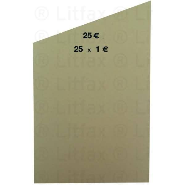 Handrollpapier 25x1,00 EUR gelb VE=1000 Stück-0
