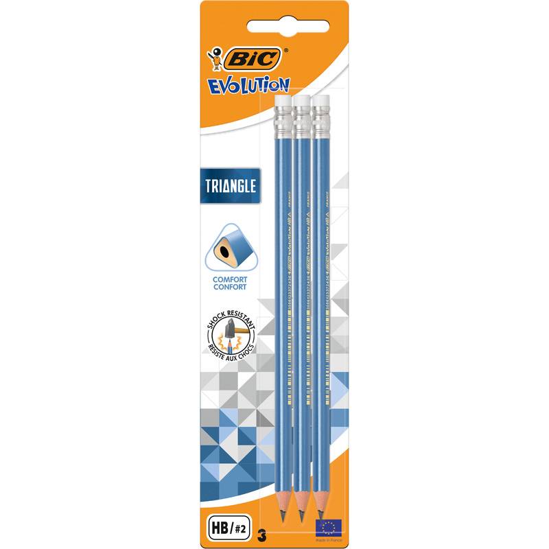 BIC Dreikant-Bleistift Evolution Triangle, 3er Blister-0
