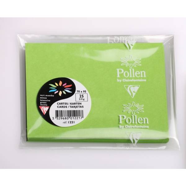 Karte Pollen 70x95mm 210g VE=25 Stück minze-1
