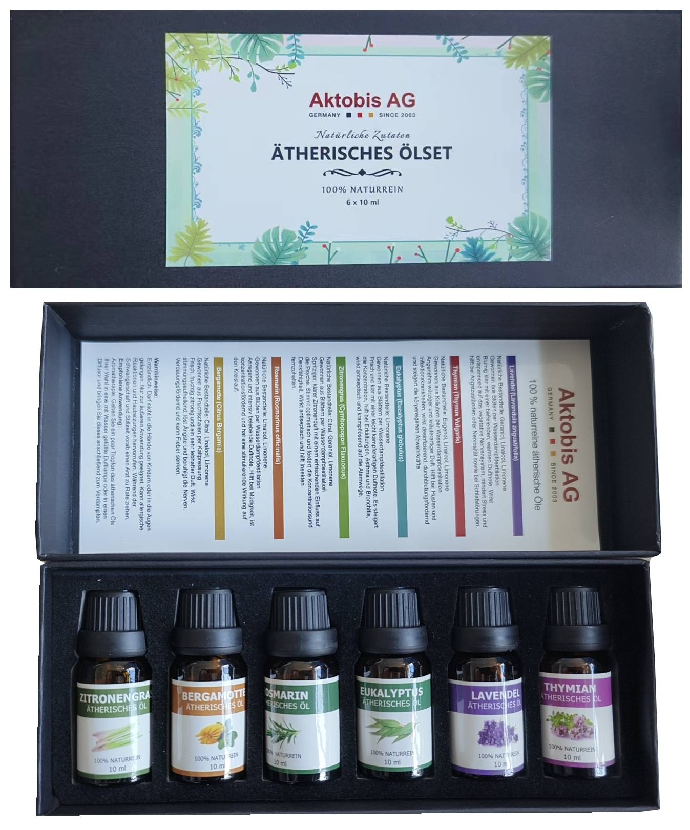 WDH Ätherisches Ölset – 6 × 10 ml – für Aroma-Diffuser-2