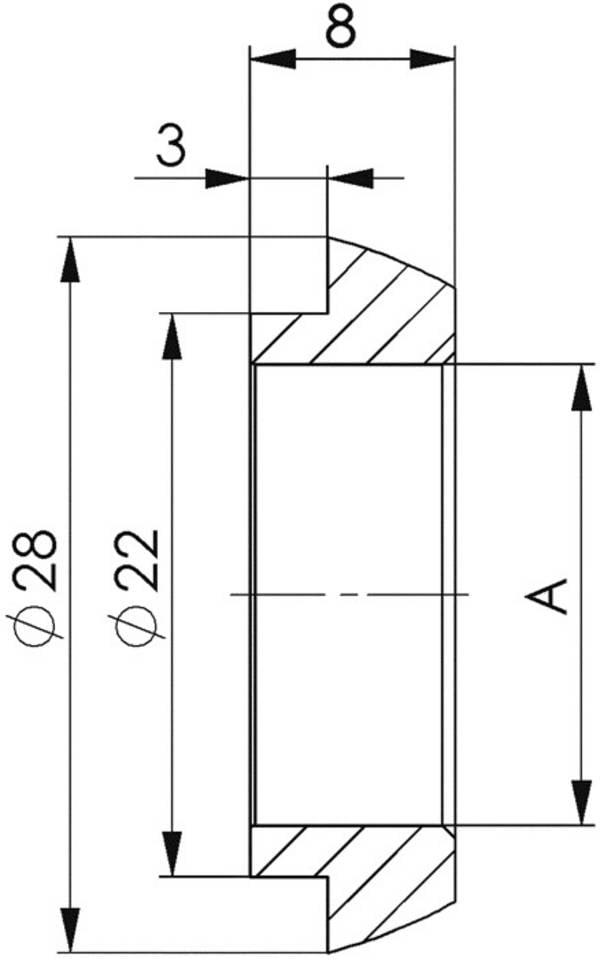 Drückerrosetten-Paar 494 Ku.schwarz Schildst.8mm rd.rd.AMF