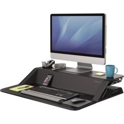 Fellowes Lotus™ Workstation Sitz-Steh-Schreibtischaufsatz Höhen-Bereich: 0 bis 432 mm Schwarz