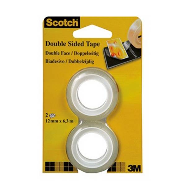 Klebefilm 12mmx6,3m beidseitig klebend 2 St./Pack. - Artikel: 164050800