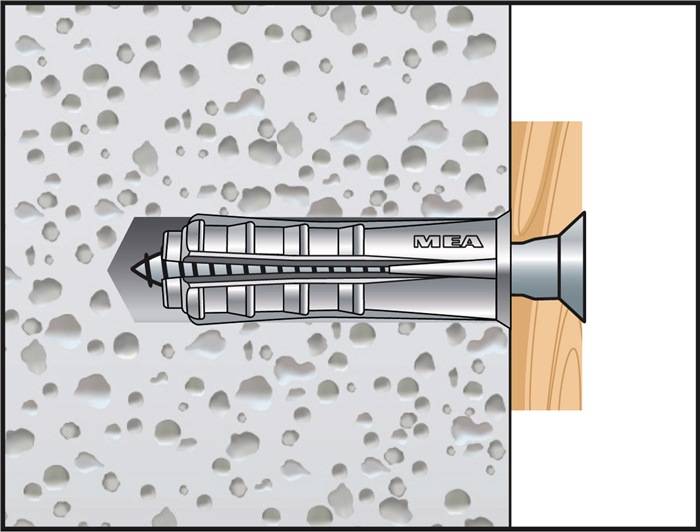 Porenbetondübel GB Spezialdübel mit exzellenten Haltewerten in Porenbeton 14 x 75 mm - 10 Stück-5