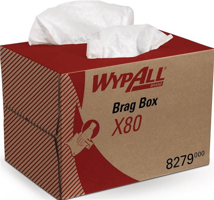 Wischtuch WypAll® X80 8279 L.ca.424 mmxB.ca.282mm weiß 1-lagig Box WYPALL