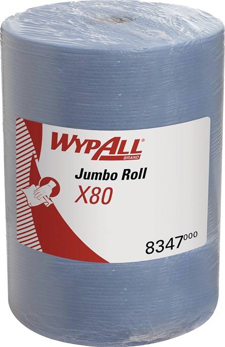 Wischtuch WypAll® X80 8347 L.ca.315 mmxB.ca.310mm blau 1-lagig Rl.WYPALL
