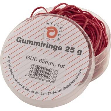 Gummiringe - Ø65 mm Dose mit 25g rot.-0