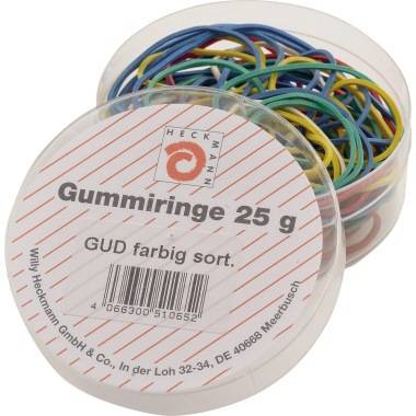 Gummiringe - farbig sortiert Dose mit 25g.-0