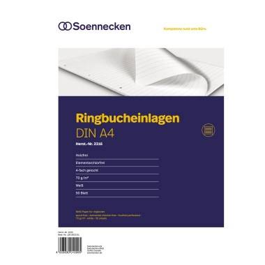 Ringbucheinlage DIN A4 70g liniert 50 Bl./Pack. - Artikel: 126083301-0