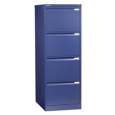 BISLEY Hängeregistraturschank, 1-bahnig, 4 Schubladen, blau-0