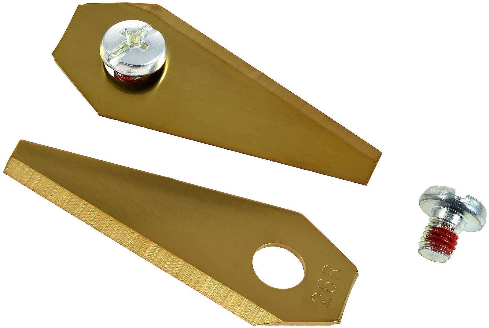 9x Ersatz-Messer Titan Klingen / Schneid-Klingen (1mm) kompatibel mit Bosch Indego Mähroboter Gold-1