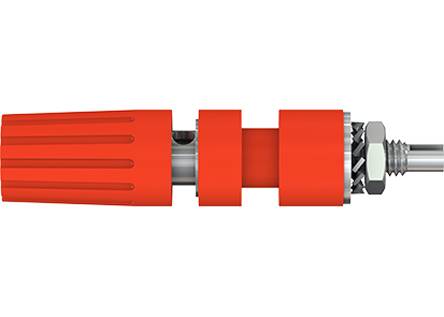 Stäubli PK4-T Polklemme 4 mm rot mit unverlierbarem Isolierkopf-1
