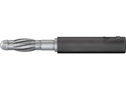 Stäubli LS410-I Adapter schwarz 4 mm Lamellenstecker auf 4 mm Buchse-1