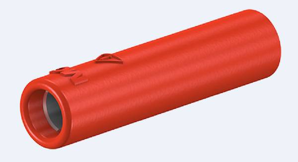 Stäubli 4 mm Bananenbuchse Rot, Kontakt vernickelt, 600V / 32A M4-Gewinde