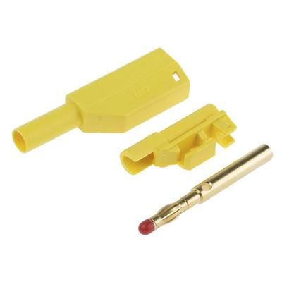 Stäubli SLS425-SE/Q Sicherheits-Lamellenstecker Stecker, gerade Stift-Ø: 4 mm Grün, Gelb 1 St. 