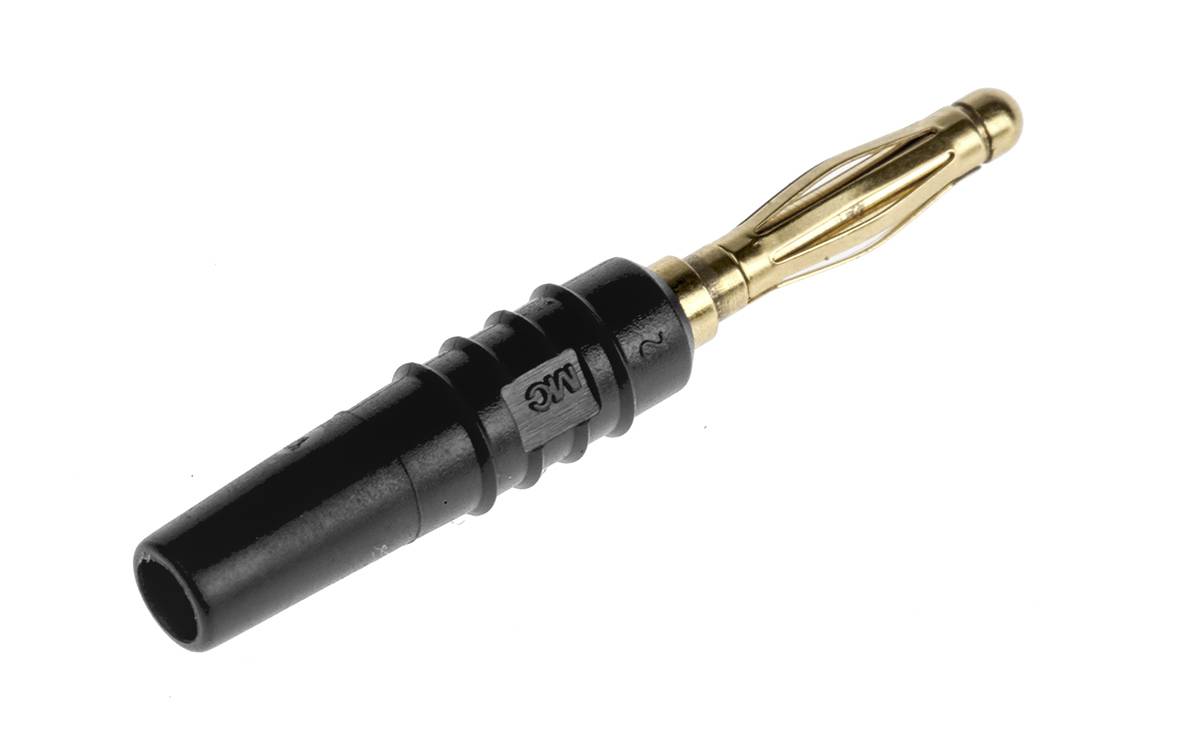Stäubli SLS205-L Lamellenstecker Stecker, gerade Stift-Ø: 2 mm Schwarz 1 St. Piece-1