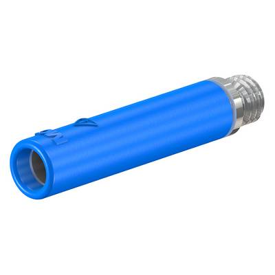 Stäubli 4 mm Bananenbuchse Blau, Kontakt vernickelt, 30 V, 60V dc / 32A, Schraubanschluss-0