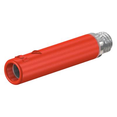 Stäubli 4 mm Bananenbuchse Rot, Kontakt vernickelt, 30 V, 60V dc / 32A, Schraubanschluss-0