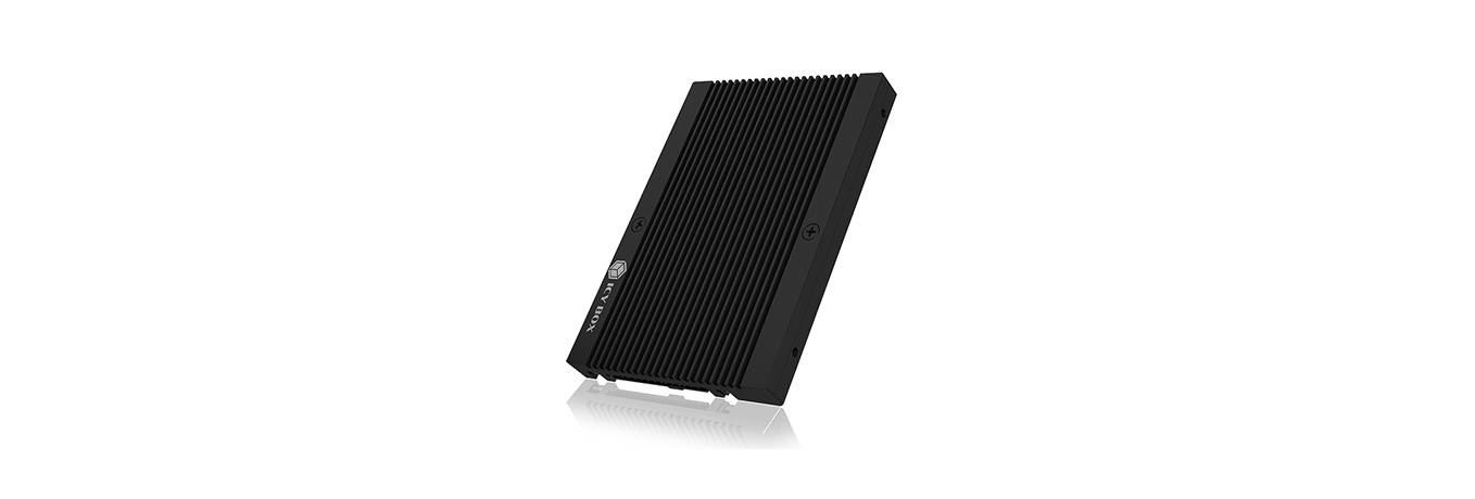 IB-M2U04, M.2 PCIe NVMe zu 2,5" U.2 (SFF-8639) Adapter, 9,5 mm, Aluminium, schwarz-2